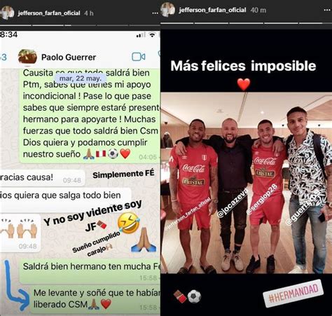 Instagram Paolo Guerrero Y El Emotivo Mensaje Que Le Dedicó Jefferson