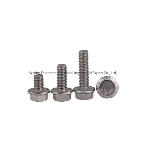 Stainless Steel 304 316 Hex Flange Head Bolts China Flange Hex Bolt And Hex Serrated Flange Bolts