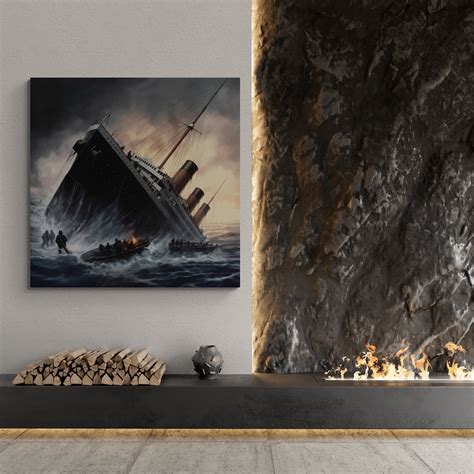 Titanic Sinking Ship Decor, Titanic Poster, Maritime Wall Art, Titanic ...