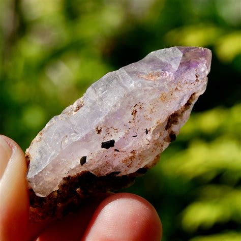 2 3in 31g DT Smoky Amethyst Quartz Crystal Elestial Specular Hematite