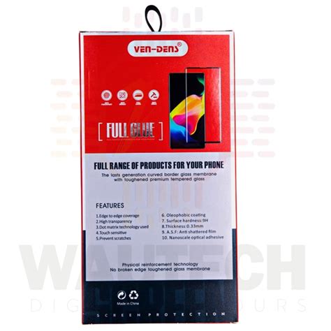 Ven Dens Samsung Galaxy S Full Glue Tempered Glass Protector Black