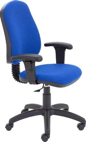 High Back Workstation Revolving Chairs Fixed Arm Blue At Rs 3500 In