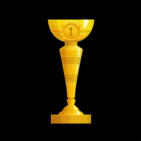 Golden cup game interface UI cartoon vector icon 23518874 Vector Art at ...