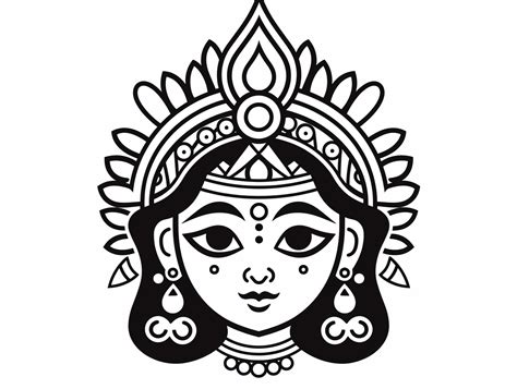 Navratri Picture To Color - Coloring Page