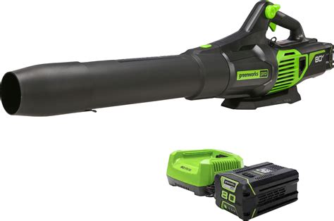 Greenworks 80 Volt 170 Mph 730 Cfm Cordless Handheld Blower 1 X 25ah Battery And 1 X Charger