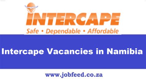 Intercape Vacancies In Namibia 2024 Intercape Jobs In Windhoek