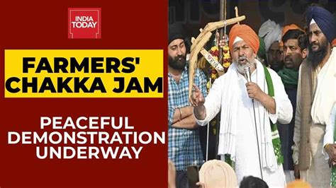 Farmers Chakka Jam Peaceful Demonstration Underway At Delhi Borders Punjab And Other States