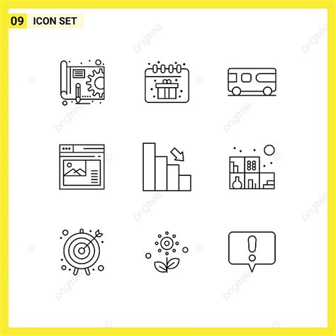 Modern Logo Set Vector Art Png Modern Set Of Outlines Pictograph Of