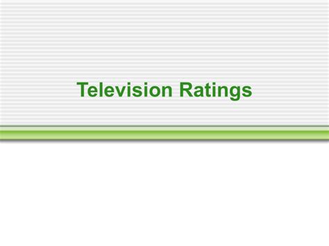 Television Ratings