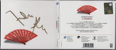 Andrea Bocelli Signed Album Cd Carmen SignedForCharity