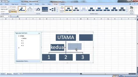 Membuat Struktur Organisasi Di Excel Youtube