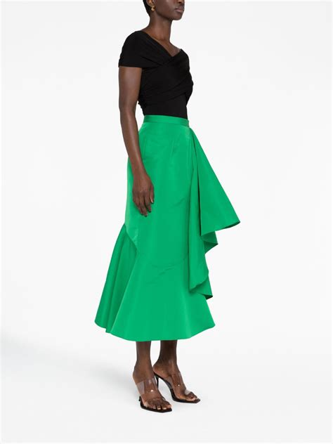 Alexander Mcqueen Asymmetric Flared Midi Skirt Farfetch