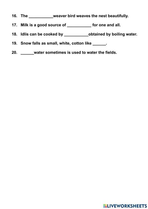 Science Revision Worksheet For Class 3 Worksheet Live Worksheets