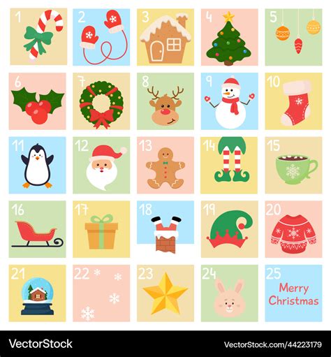 Christmas advent calendar advent calendar 2023 Vector Image