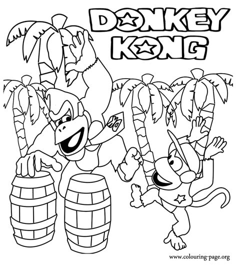 Donkey Kong Coloring Pages Printable - Coloring Home