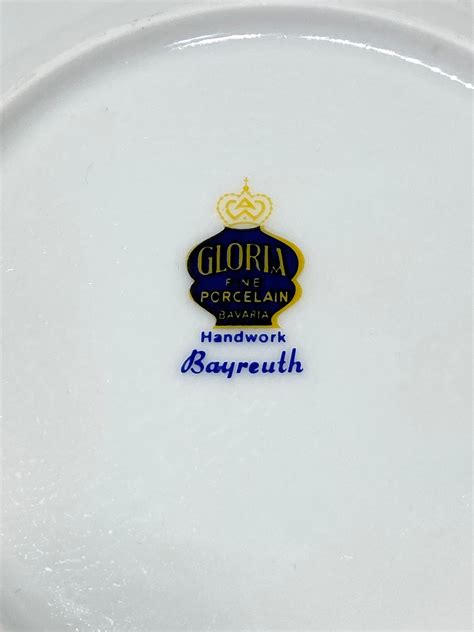 Bavarian Fine Porcelain Plate Vintage Gloria Fine Porcelain Bavaria