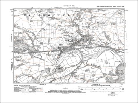 Old map of Haltwhistle, Northumberland in 1926: 89SW repro | eBay