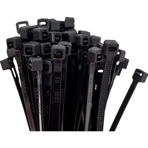 Нейлоновые стяжки Fortisflex КСС 4x100 мм, черный, 100 шт. 89904 ...