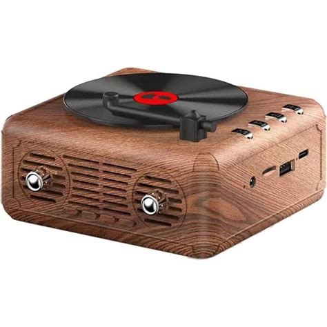 Enceinte R Tro Bluetooth Portable Bo Te De Son Caisson De Basses Pour