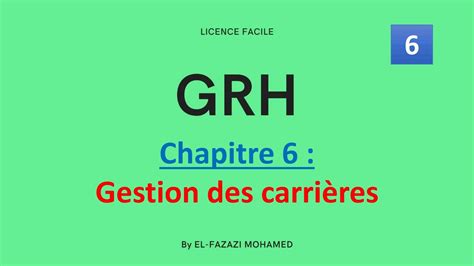 Grh Chapitre Gestion Des Carri Res Ep Youtube