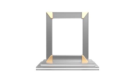 3d Render Glass Frame Stand Or Product Display Podium Icon 23653999 Png