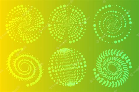 Premium Vector Set Of Spirals Design Elements Dotted Abstract