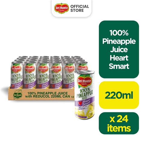 Del Monte Pineapple Juice Drink Heart Smart With Reducol Ml X