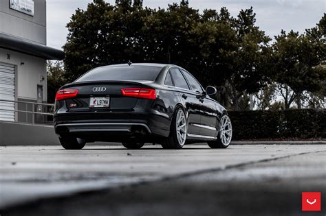 Black Audi S6 On Premium Rims by Vossen | Audi s6, Black audi, Audi