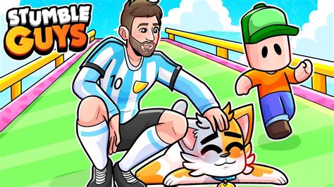 La Skin De Messi Cuida De Gatito En Stumble Guys Y Pasa Esto Epico