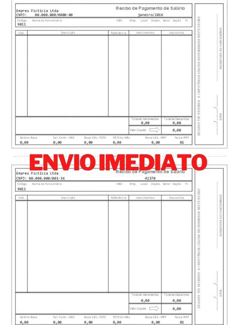 Modelo Holerite Comprovante De Renda Edit Vel Excel Parcelamento