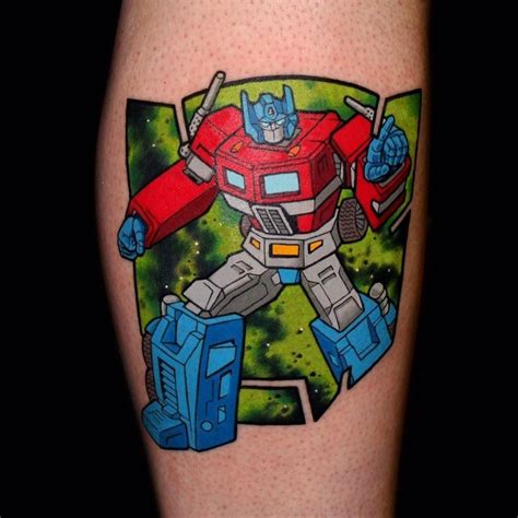 80s Cartoon Fan Art Photo Transformer Tattoo Pin Up Tattoos