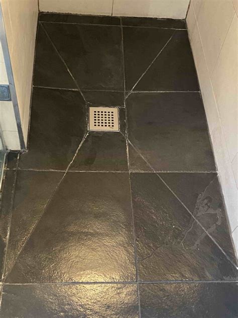 Removing Limescale From Slate Wet Room Tiles In Penn South Buckinghamshire Tile Doctor