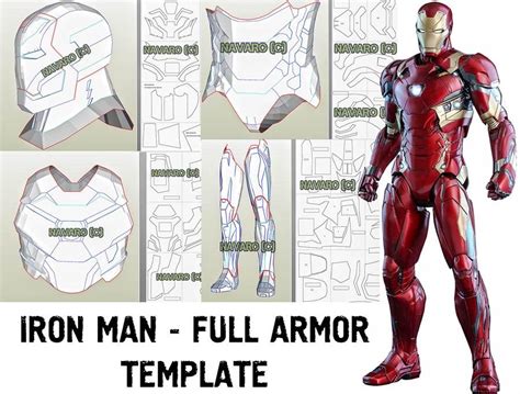 IRON MAN MK 46 (Foam Template) - Iron Man Cosplay Armor Pattern - Iron ...