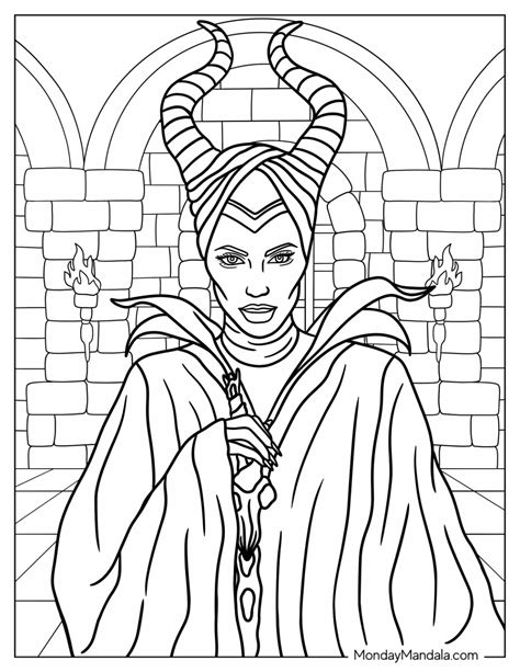 Maleficent Coloring Pages Free Pdf Printables