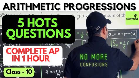 Complete AP In 5 Hots Questions Arithmetic Progression AP Class 10