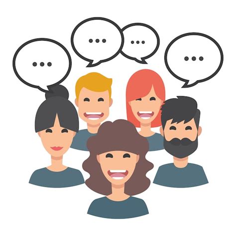 People Speaking Avatar Collection Vector Free Download