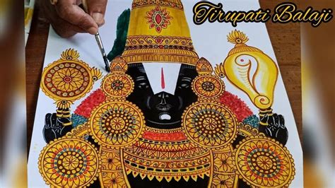 How To Draw Lord Venkateswara Swamy Step By Step Painting Tirupati