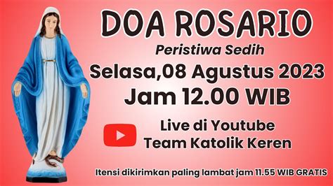 Doa Rosario Agustus Pw St Dominikus Hari Selasa Pekan