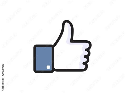 Facebook Like Vector Icon Stock Vector Adobe Stock