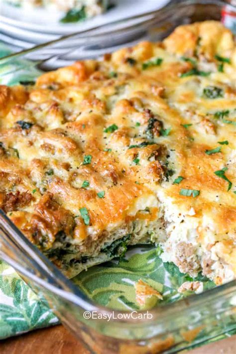 Spinach Cheese Egg Bake Easy Low Carb