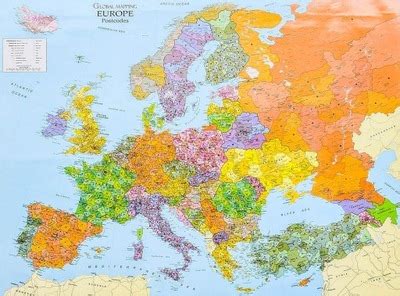 Mapa Cienna Kodowa Europy Kody Pocztowe Dok Adna