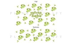 Matcha Babe 40oz Tumbler Sublimation Wrap Svg