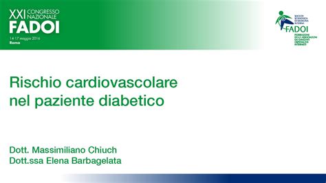 Rischio Cardiovascolare Nel Paziente Diabetico YouTube