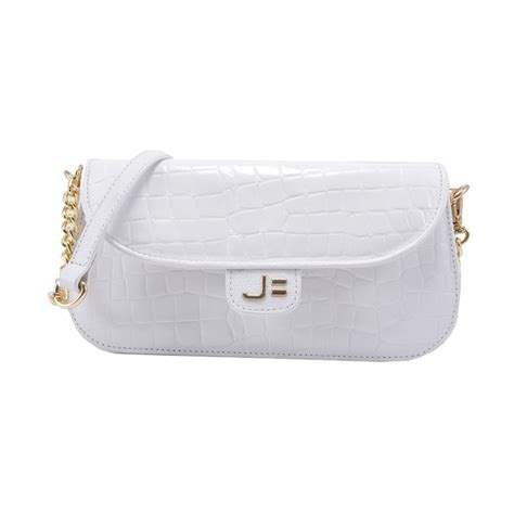 Clutch Estruturada Couro White V22 Jorge Bischoff Sapatos Bolsas E