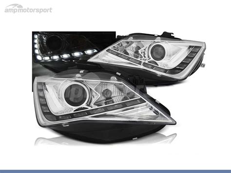 Faros Delanteros Luz Diurna Led Real Drl Para Seat Ibiza J