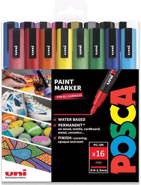 Posca Pc M Paint Marker Art Pens Mm Earth Tones Set Of