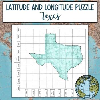 Latitude And Longitude Practice Puzzle Review Activity Texas TPT