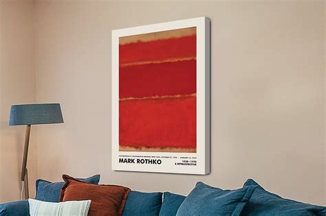 Framed Rothko Guggenheim Exhibition Poster Canvas Prints Au