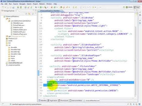 Lesson13 02 Reviewing The AndroidManifest Xml File YouTube