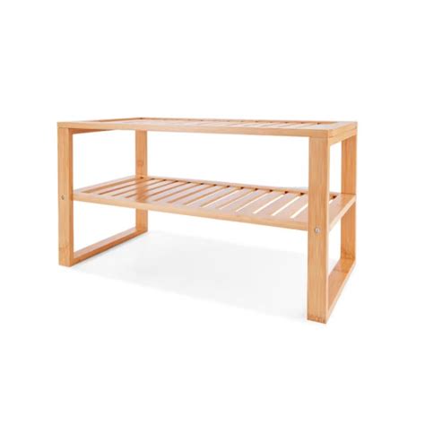 Anko 43150724 2 Tier Bamboo Pantry Shelf HMR Shop N Bid